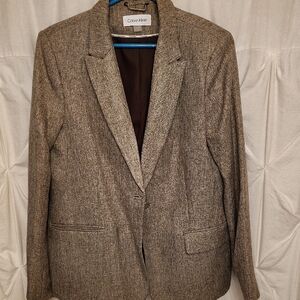 Calvin Klein Women's Tan Blazer. New no Tags. Sewn Pocket
